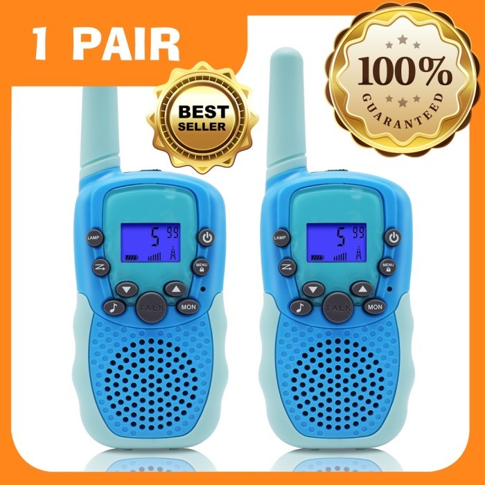 Mainan walkie-talkie portabel anak HT berisi 2 walkie-talkie 1-3KM