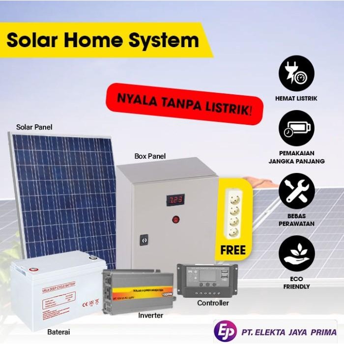 Ejp Paket Shs Solar Home System Plts Off Grid Mini 120Wp Shs Inverter
