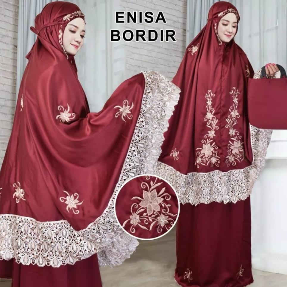 Mukena Enisa Bordir Mukena Maya Dewasa Renda Bordir Terbaru 2020
