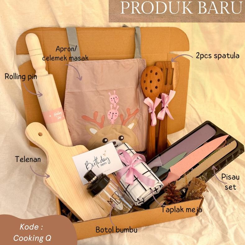 

rim cooking set b / parcel lebaran / /hampers lebaran / kado pernikahan / hampers wedding / kado ultah / kado wisuda / hadiah aesthetic / hampers ultah / hampers unik / wedding gift / kado birthday / kado natal / parcel / hampers natal