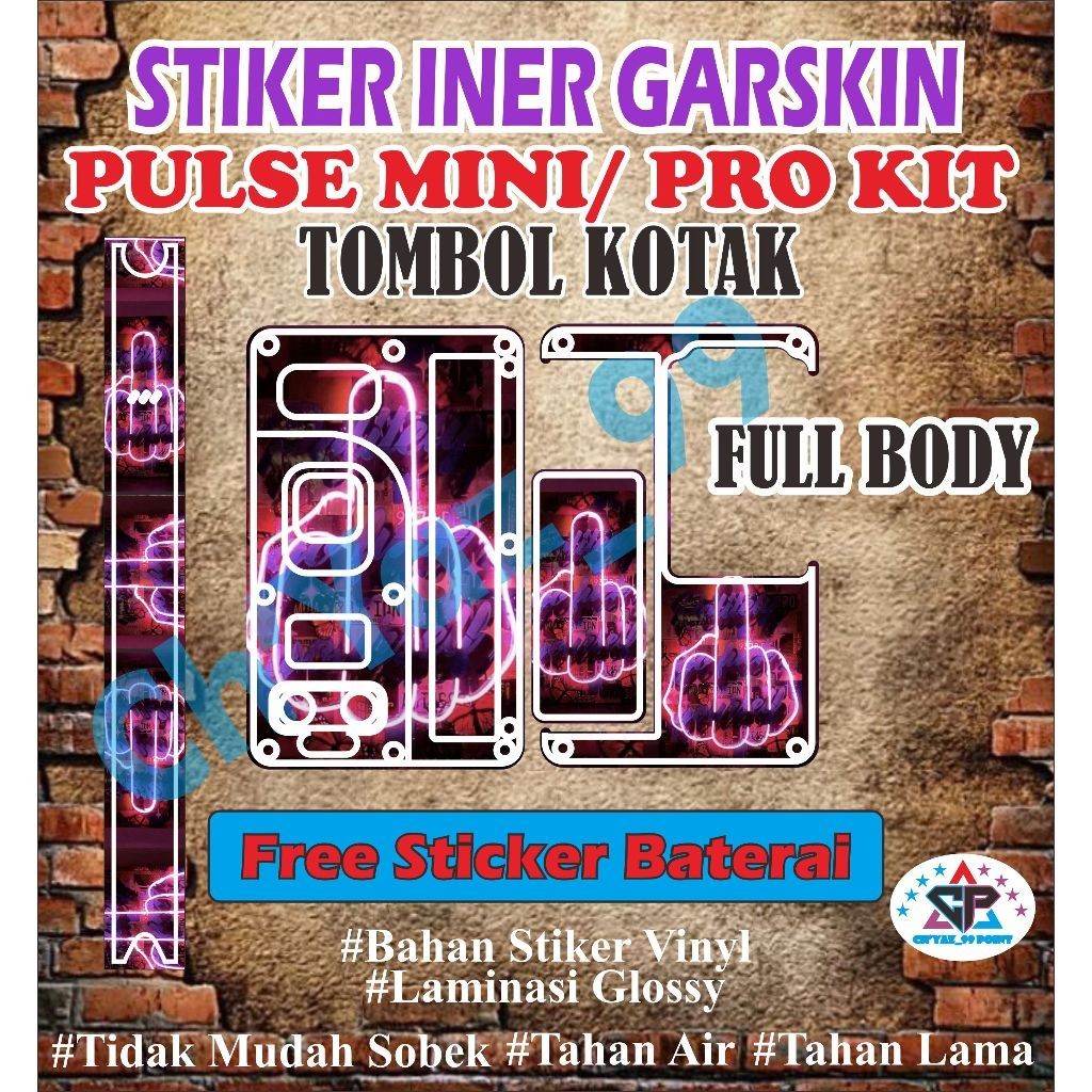 

*Fullbody* Stricker Glossy Pelindung Mini Kotak Garskin Case/Stiker Premium Custom COD