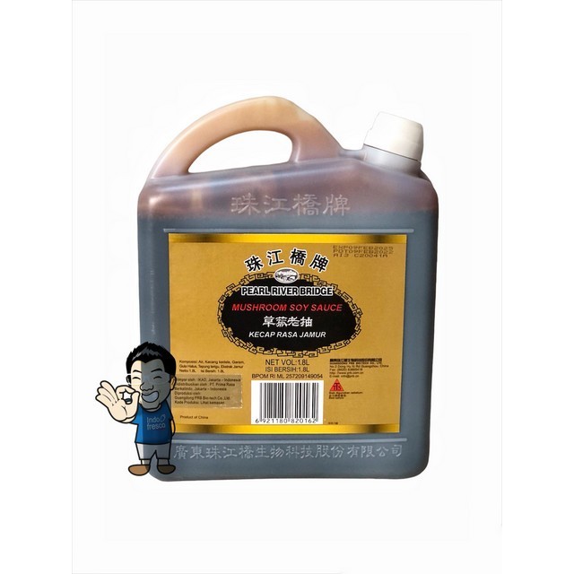 

Ina - Pearl River Bridge Mushroom Soy Sauce- Kecap Rasa Jamur 1.8L