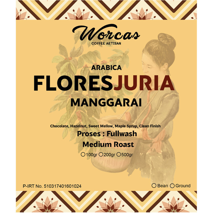 

Worcas Kopi Arabica Flores Juria Manggarai 500 Gram Medium Roast