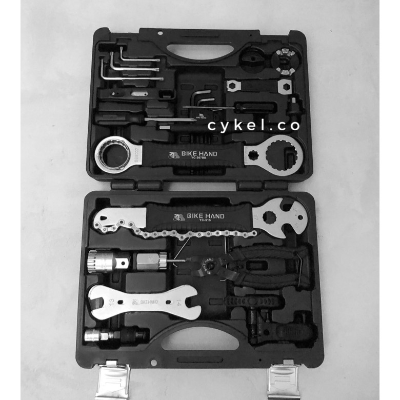 bike hand YC 721 bike tool box set reparasi bengkel sepeda bike tools