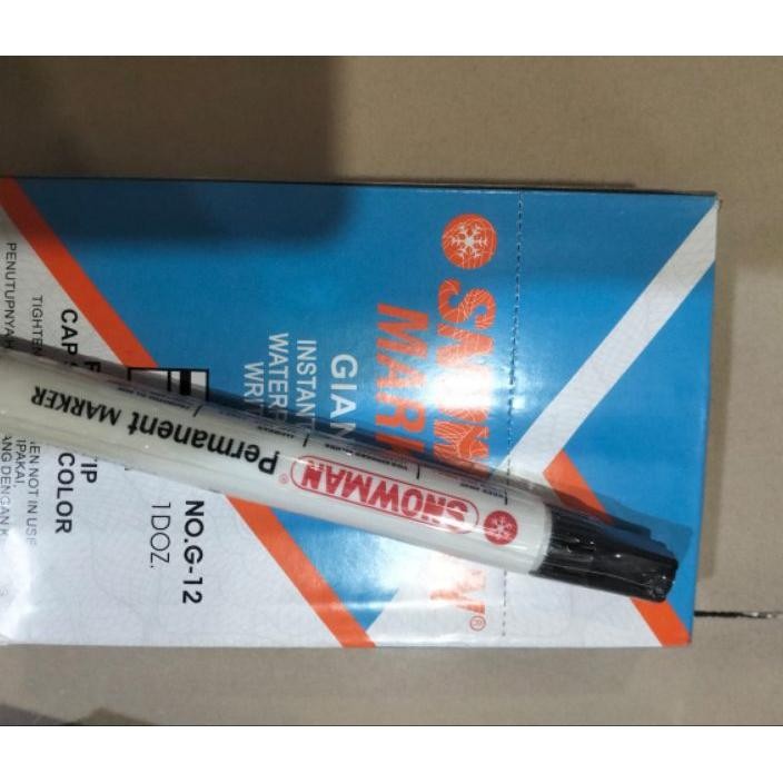 

Spidol Snowman Permanen G12 Hitam 1 Kotak Isi12Pcs