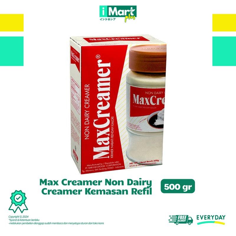 

MaxCreamer Kemasan Refil 500gr - Krim Nabati Premium Tanpa Susu - Baking Bahan Gula Non Dairy - Coklat