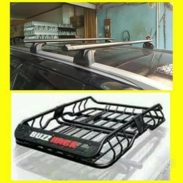 Paket Buzz Rack Dan Cross Bar Jepit Roof Rail Khusus Mobil All New Crv Turbo 2017 Up