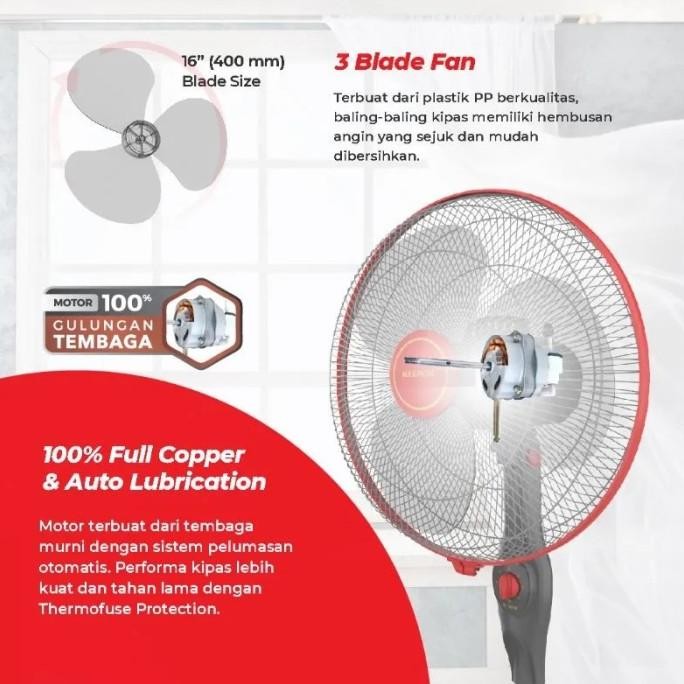 Kipas Angin Berdiri Maspion EX 1611 SX / Stand Fan Maspion EX1611SX