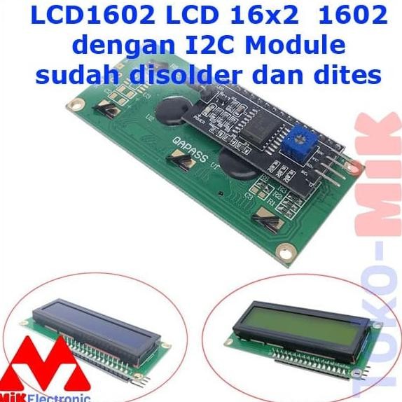 Diskon LCD 1602 LCD1602 16x2 LCD1602A dan I2C IIC module sudah disolder dites tokmi99 Kualitas Baik