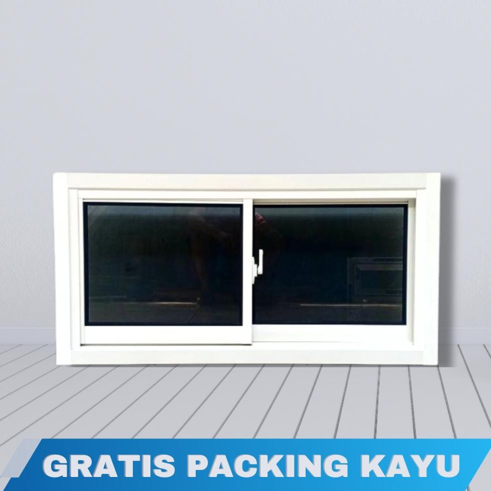 RK JAYA ALUMUNIUM Jendela Boven Aluminium Kaca Sliding 60x80,60x90,60x100,60x120 cm Gratis Packing K