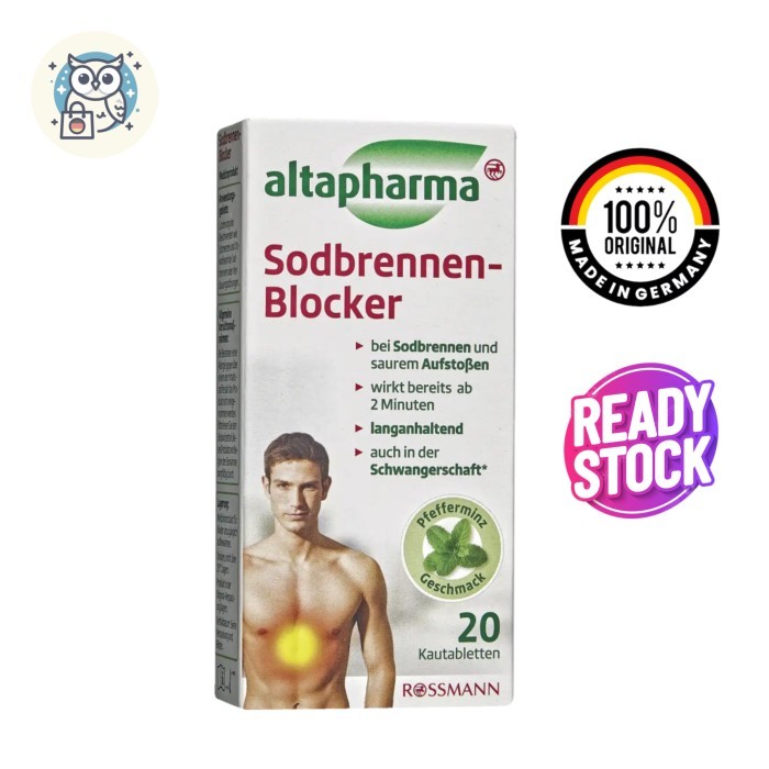 

Altapharma Obat GERD Asam Lambung Made in Germany Bumil Friendly Sodbrennen Blocker - 20 butir