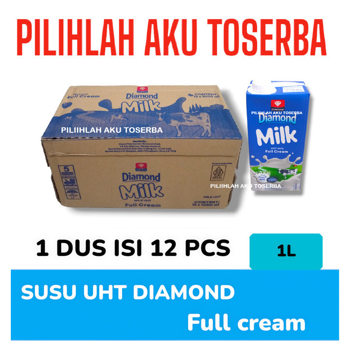 

SUSU DIAMOND UHT FULL CREAM 1 LITER - (1 DUS ISI 12 PCS)