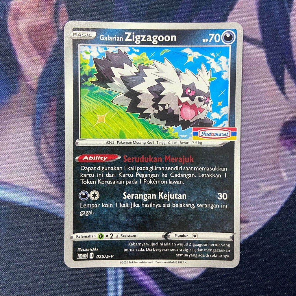 pokemon (ID) galarian zigzagoon indomaret - PROMO 025/S-P - NO FOIL