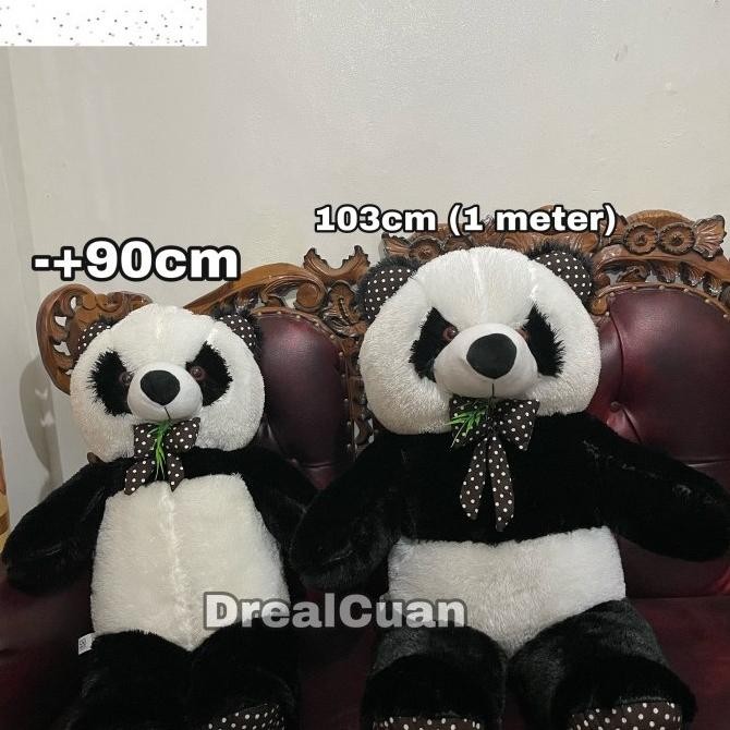 Boneka Teddy Bear Beruang Panda Besar Jumbo 1Meter 100Cm Hitam Putih