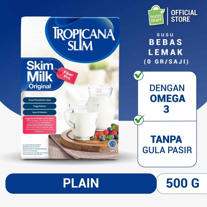 

Tropicana Slim Skim Milk Fiber Pro 500gr - Susu Turunkan Kolesterol