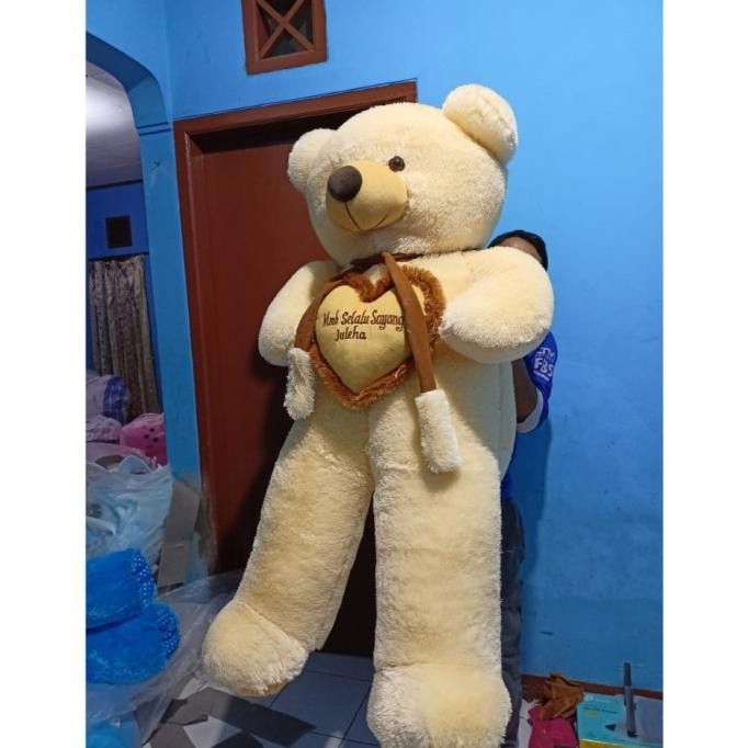 Boneka Beruang Teddy Bear Super-Super Jumbo 1,6 Meter Costum Ukir Nama Termurah