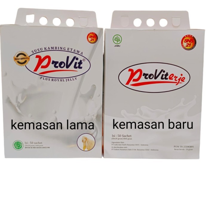 

susu kambing etawa provit 1 box isi 50 sachet