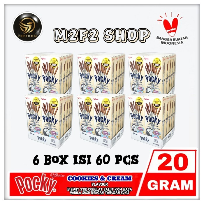 

Pocky Biskuit Krim Stik Cookies & Cream Taste - 20 gr (Harga 6 Box)