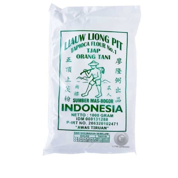 

Sagu Tani Cap Liauw Liong Pit 1 DUS Tepung Tapioka Sagu Pak Tani