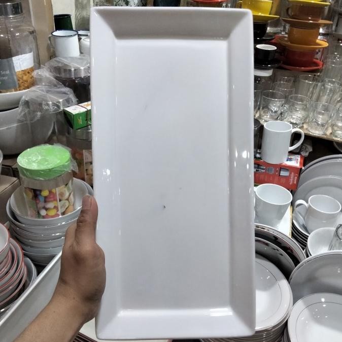 Piring saji persegi panjang keramik BLANC HFS
