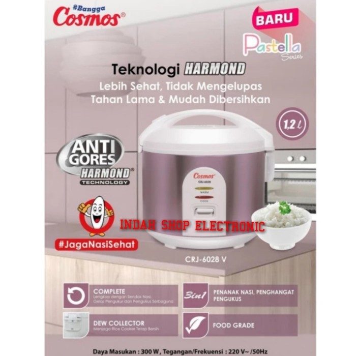 Magic Com Cosmos Crj 6803 Harmond 1,2 Liter Panci Anti Gores