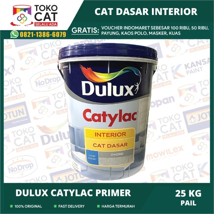Catylac Interior Primer Cat Dasar tembok Alkali Catylac 25 Kg Pail