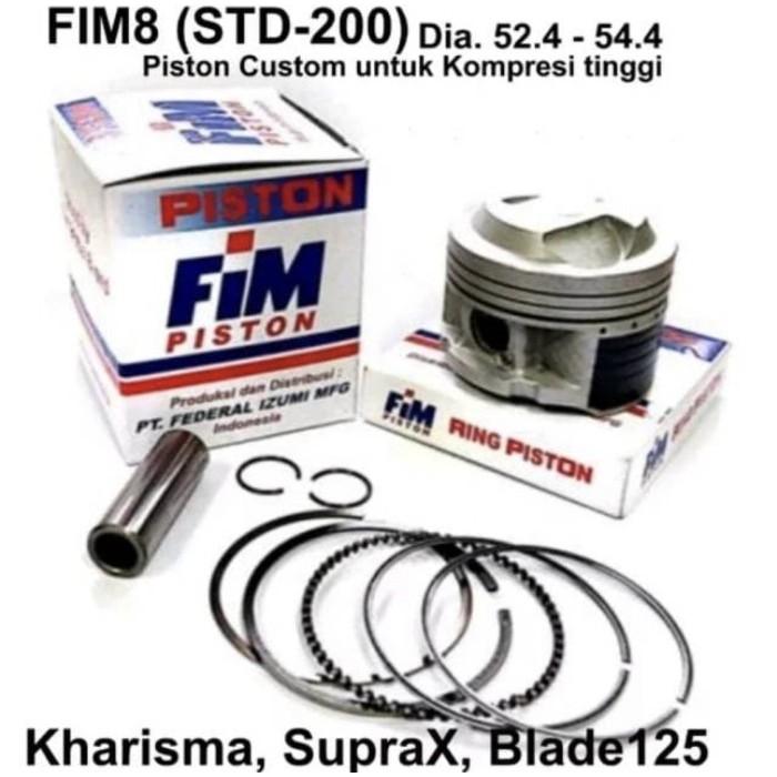 Piston Fim Dome Custom Supra X 125 Karisma 125 Blade 125 Pin13 Fim8