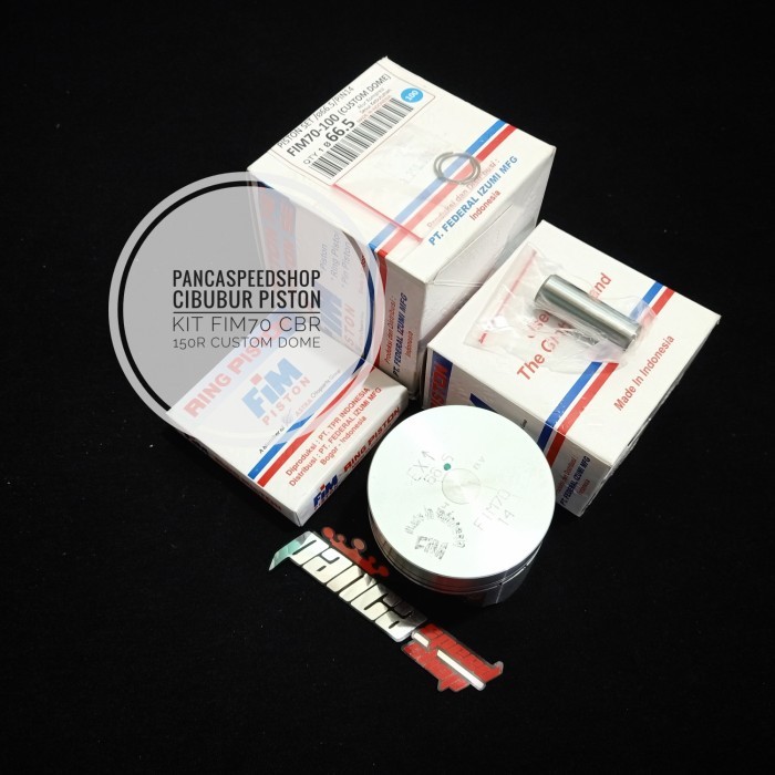 Piston Kit Fim 70 Custom Dome Cbr 150R Pin 14 Ukuran 65 66 67 68