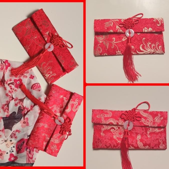 

@#@#@#] angpao merah dompet amplop imlek kain damask chinese new year samping
