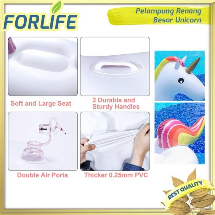 Ban Renang Aesthetic Unicorn Karakter Besar/ Pelampung Duduk Dewasa