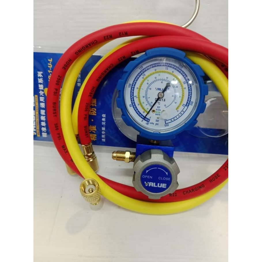 Testing Manifold Ac Single Value R410 R32 R22 R134 Plus Selang R22 Original Dan Terpercaya