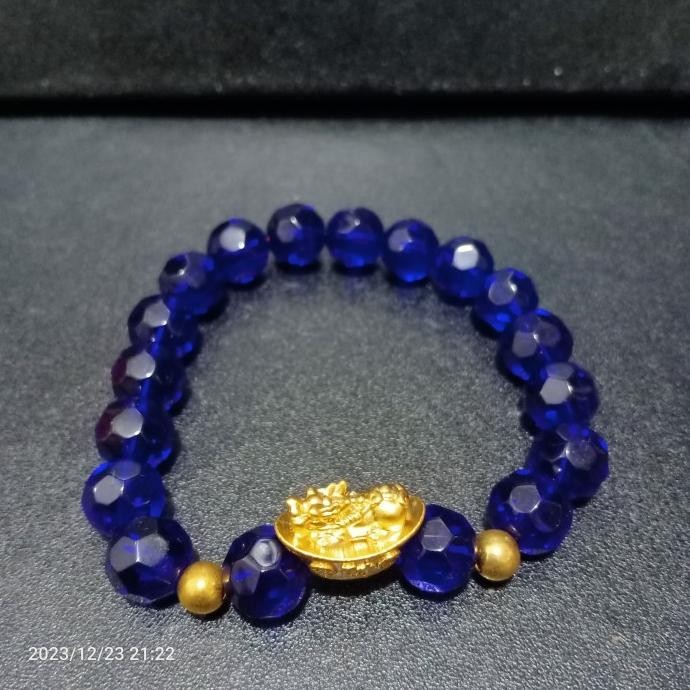 

<<<<<] gelang kristal biru pixiu phixiu huangpo yuanpao uk 10 mm