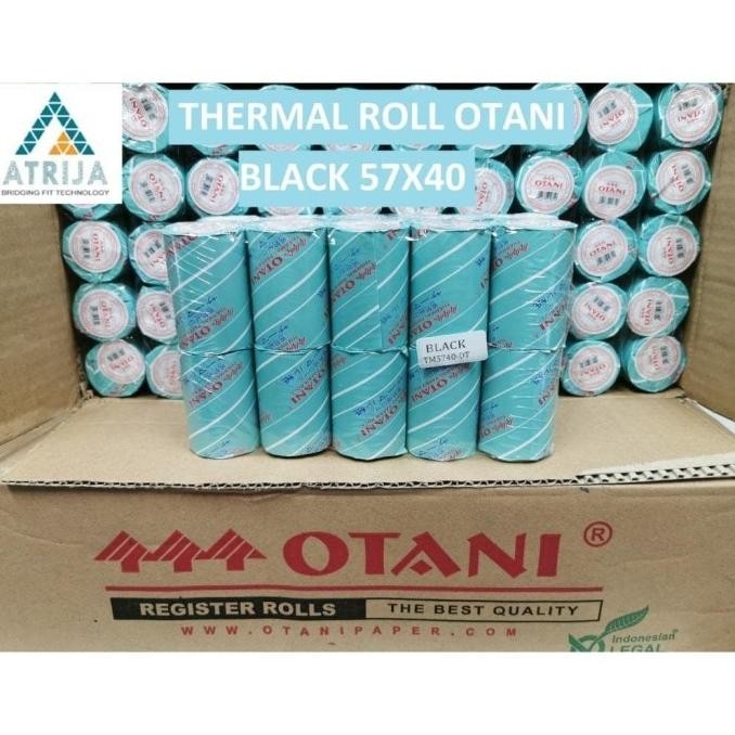 

1 BOX (100 ROLL) KERTAS THERMAL STRUK KASIR OTANI BLACK 57X40