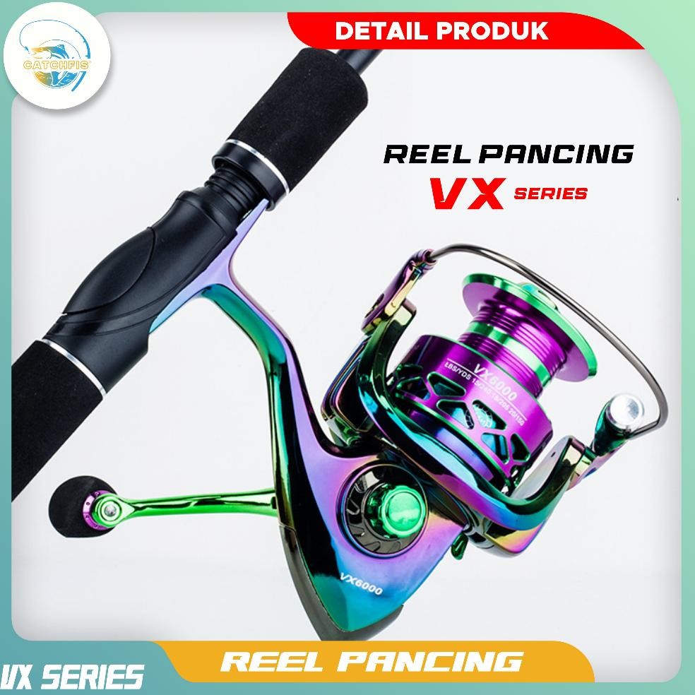 Catchfis -Reel Pancing Spinning Laut Full Besi Reel Vx1000-7000 Gulungan Pancing Reel Pancing Laut T