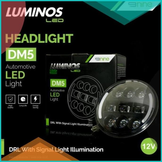 Nine Luminos DM2 DM5 Lampu LED Day Maker Daymaker Motor Mobil 5,75INCH