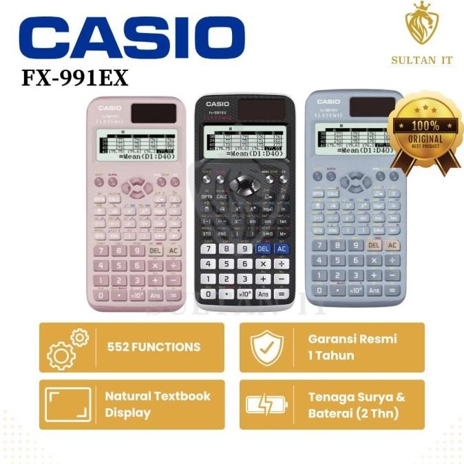 

BEBAS ONGKIR - KALKULATOR SCIENTIFIC CASIO FX 991EX - Pink ORIGINAL