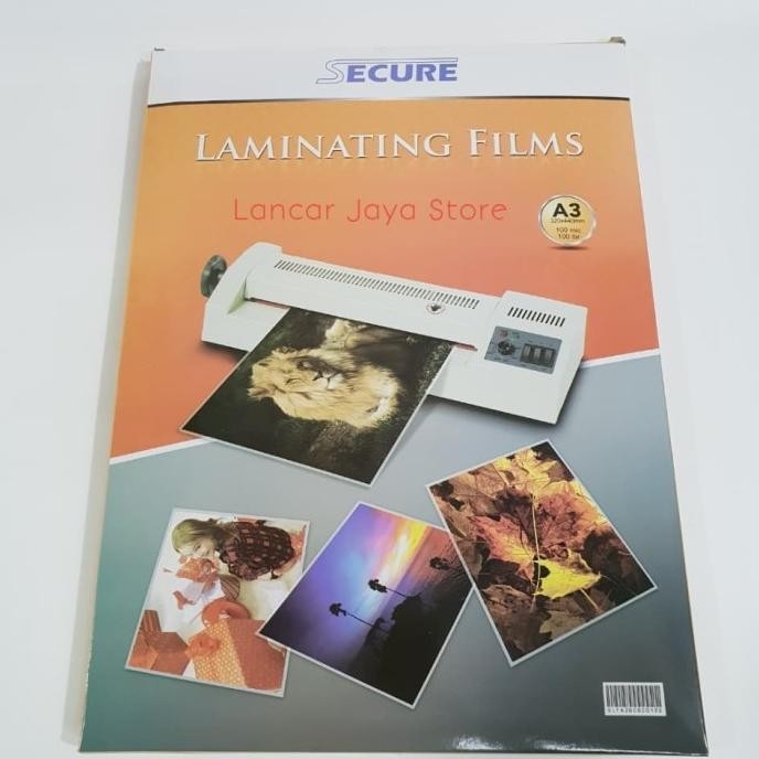

BEBAS ONGKIR - Films Laminating Secure Ukuran A3 Plastik Laminating Secure A3 100MIC