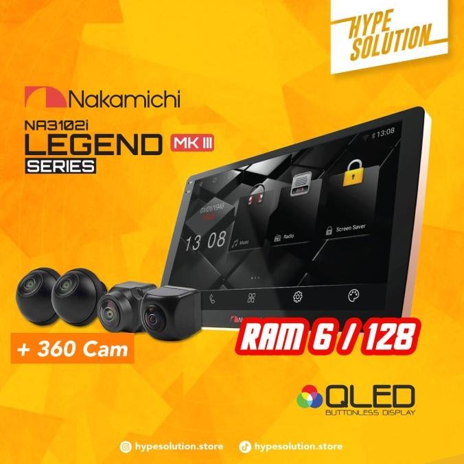TERBARU - PAKET KAMERA360+Headunit Nakamichi LegendSeries MK3 Ram6/128GB Android