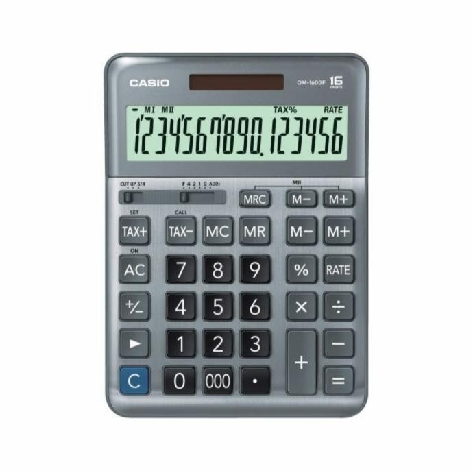 

TERBARU - CASIO DM-1600 DESKTOP KALKULATOR / CALCULATOR KANTOR MEJA DM1600