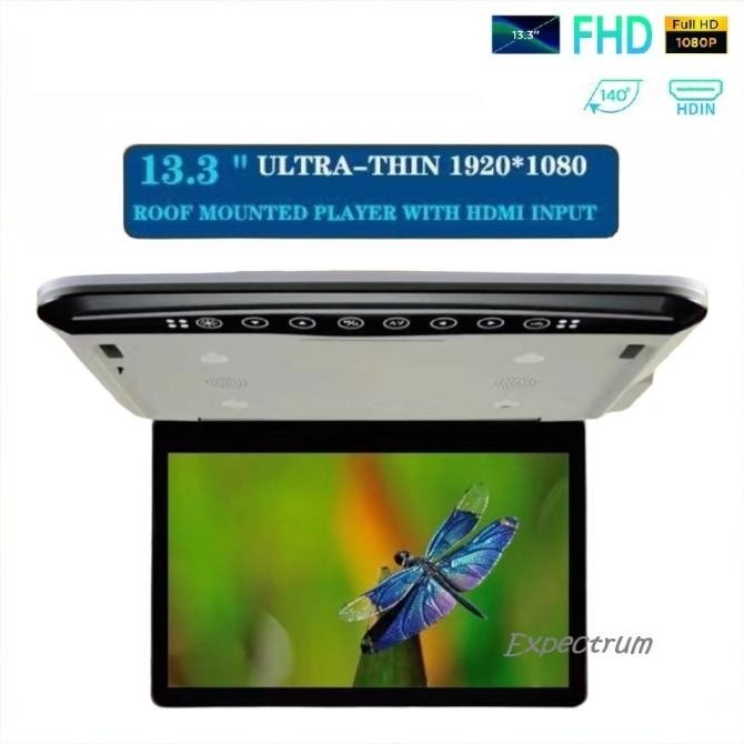 TERBARU - Tv plafon / Roof 13.3" IPS SCREEN FULL HD 1080P. USB, MMC, HDMI