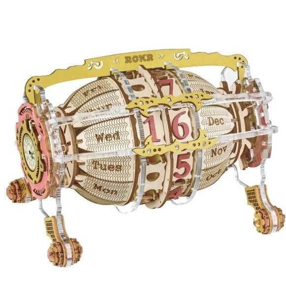 

NEW Robotime ROKR Time Engine DIY Desk Calendar LC801