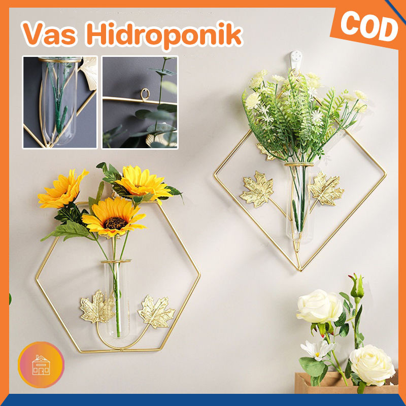 Hiasan Dinding Vas Hidroponik Ruang Hiasan Dinding Kamar Vas KacaHydroponic Test Tube Glass Dinding