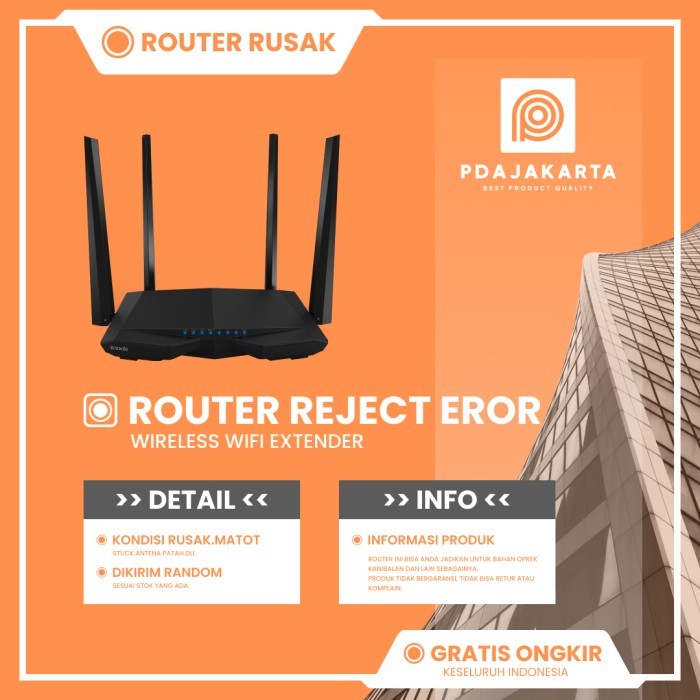 TENDA AC7 AC6 AC8 AC10 AC11 GIGABYTE WIRELESS DUAL BAND 1200M REJECT/ERROR