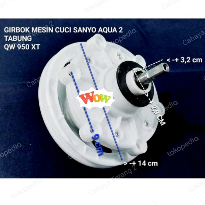 GEARBOX MESIN CUCI AQUA 2 TABUNG GEAR BOX MESIN CUCI AQUA AS KOTAK