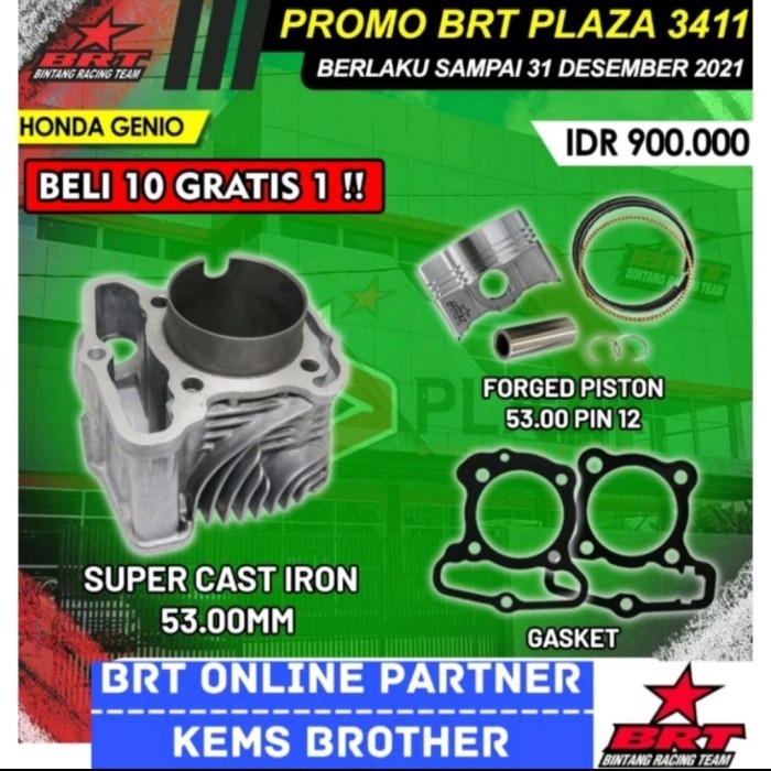 Blok Brt Genio Beat Deluxe Pin 12 Piston 53 Mili