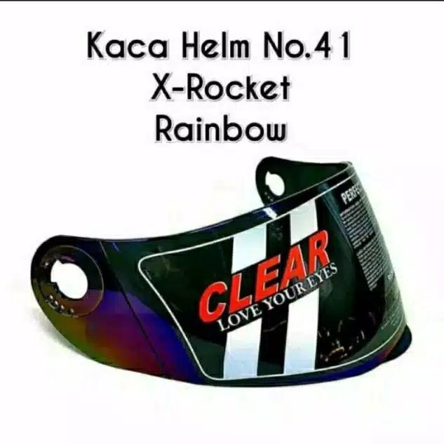 VISOR HELM KACA HELM KYT X ROCKET ROKET IRIDIUM SILVER / PEL