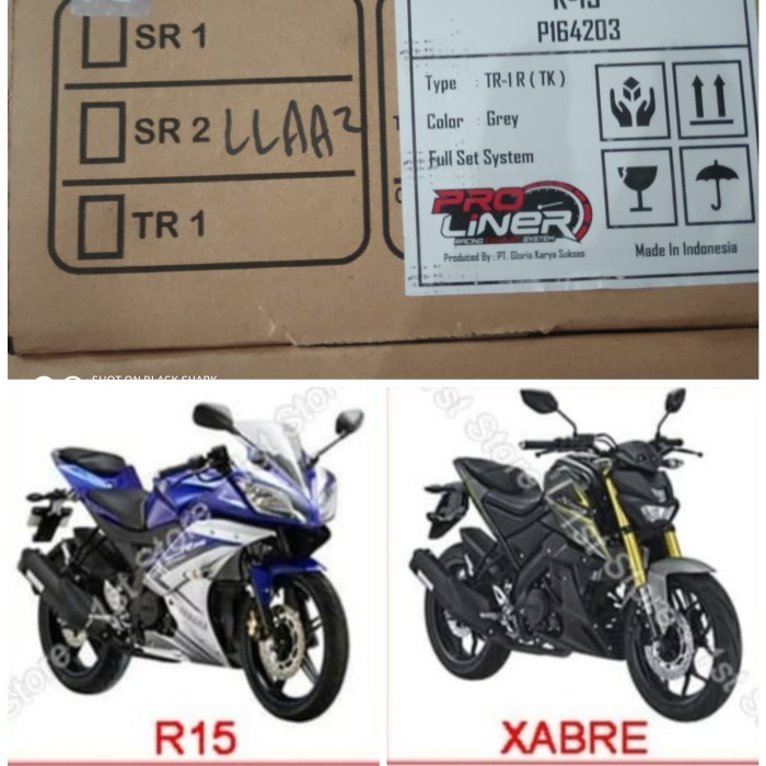 Knalpot Proliner Tr1 Short Titanium R15 V2 / Xabre Original