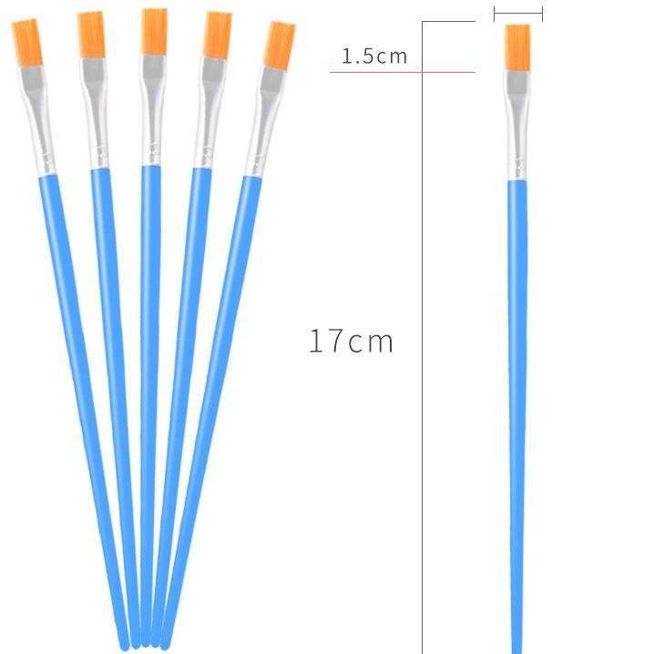 

100Pcs Kuas Lukis Akrilik Nilon Cat Air/ Nyak Set Paintbrush Ujung Pointed Dan Flat - Artist Paint Brush