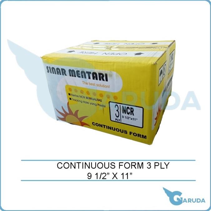 

NEW Continuous Form / Kertas Komputer Paper Print 9 1/2" x 11" 3 ply (K3)