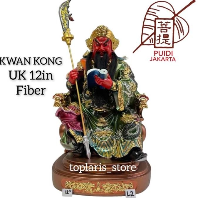 

Ready Patung Kwan Kong Duduk 12in Fiber
